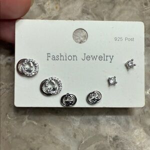 Silver Fashion Jewelry Earrings Set